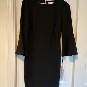 Calvin Klein little black dress with flared sleeves